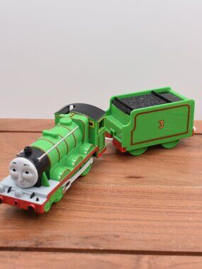 Henry and Tender TOMY PLARAIL Motorized Trackmaster Thomas Friends Train Engine